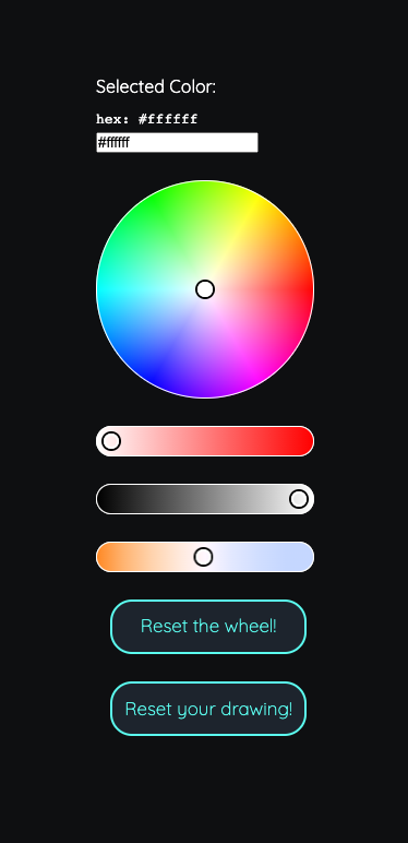 image of a color wheel and sliders